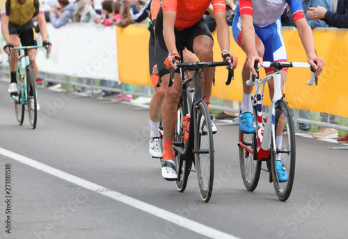 two cyclists during the road race