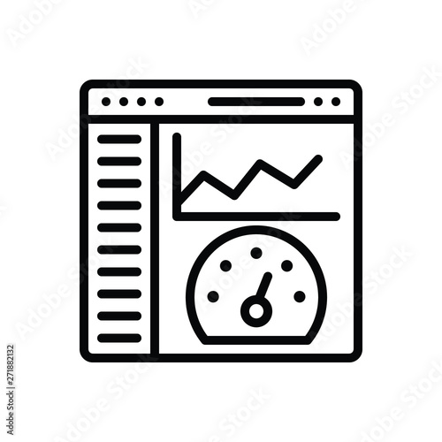 Black line icon for admin panel 