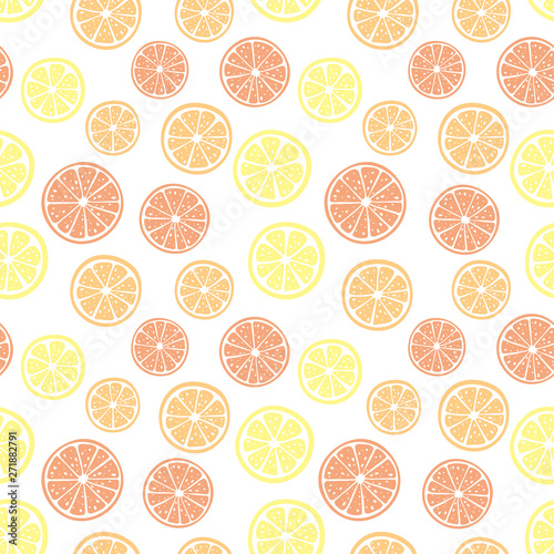 vector seamless pattern with citrus