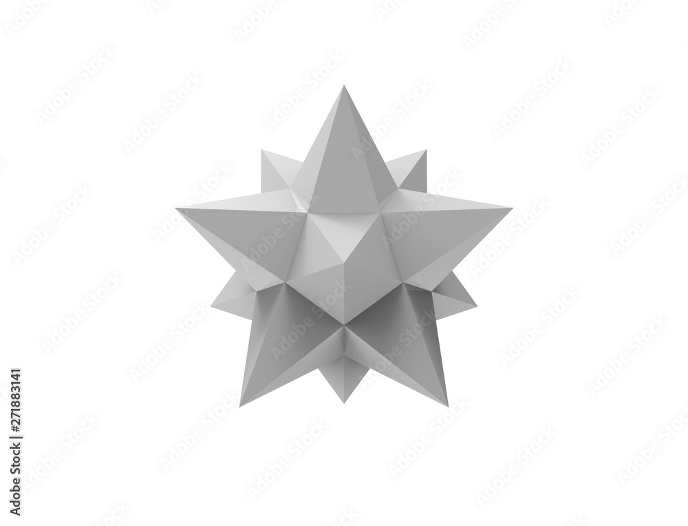 3D rendering of a star figure isolated on white background 3D rendering of a star figure isolated on white background