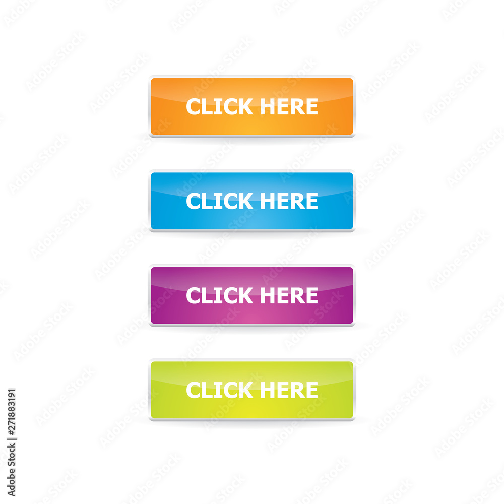 Modern Click Here Buttons Vector