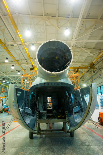 Mi-8 helicopter during maintencance and repair photo
