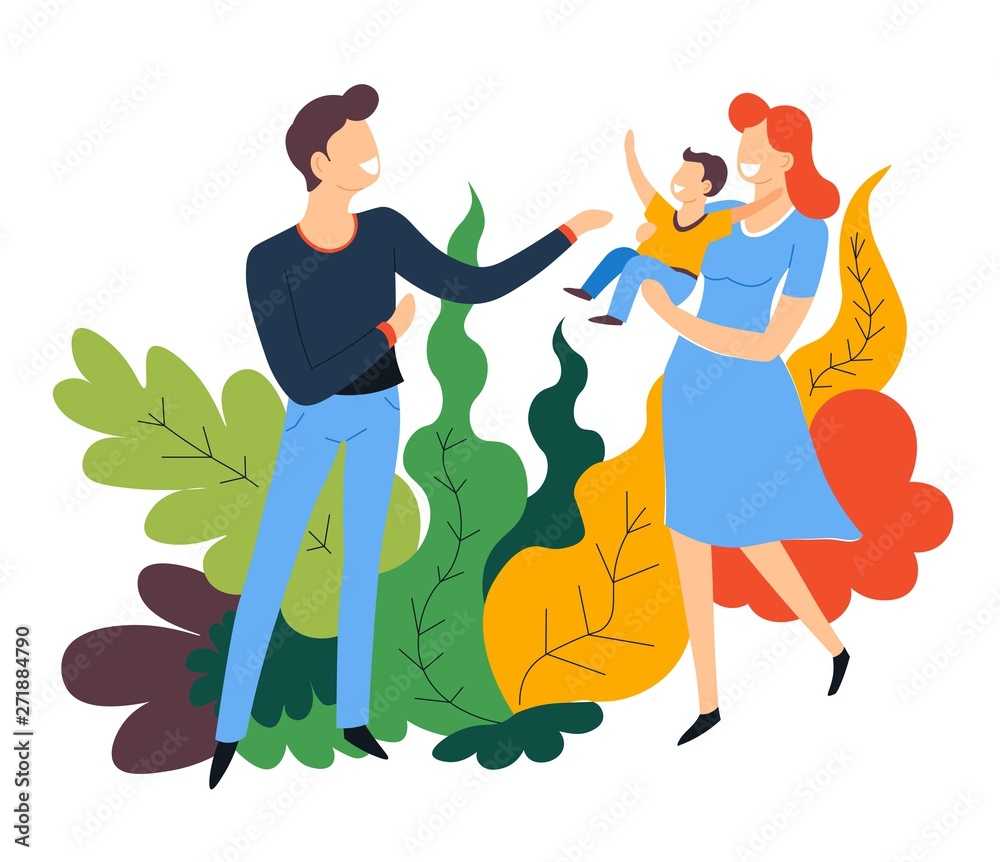 Father mother and baby son family pastime parents and child Father mother and baby son family pastime parents and child