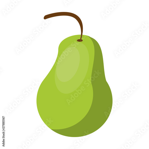 delicious pear icon cartoon isolated