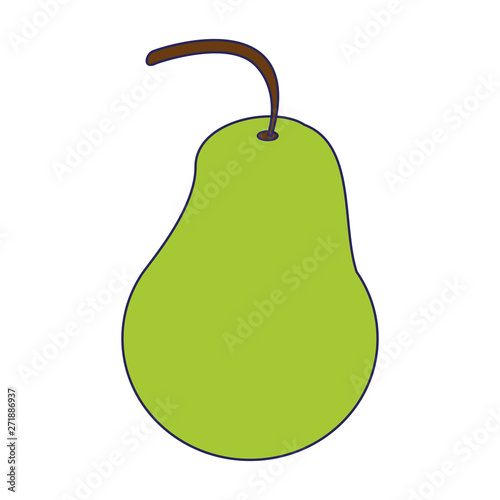 delicious pear icon cartoon isolated