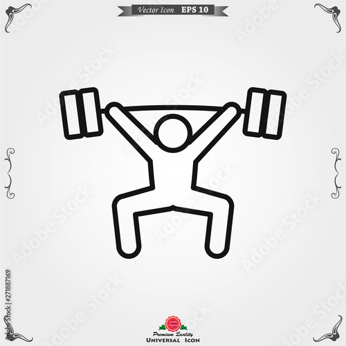 Athlete icon isolated on background vector illustration