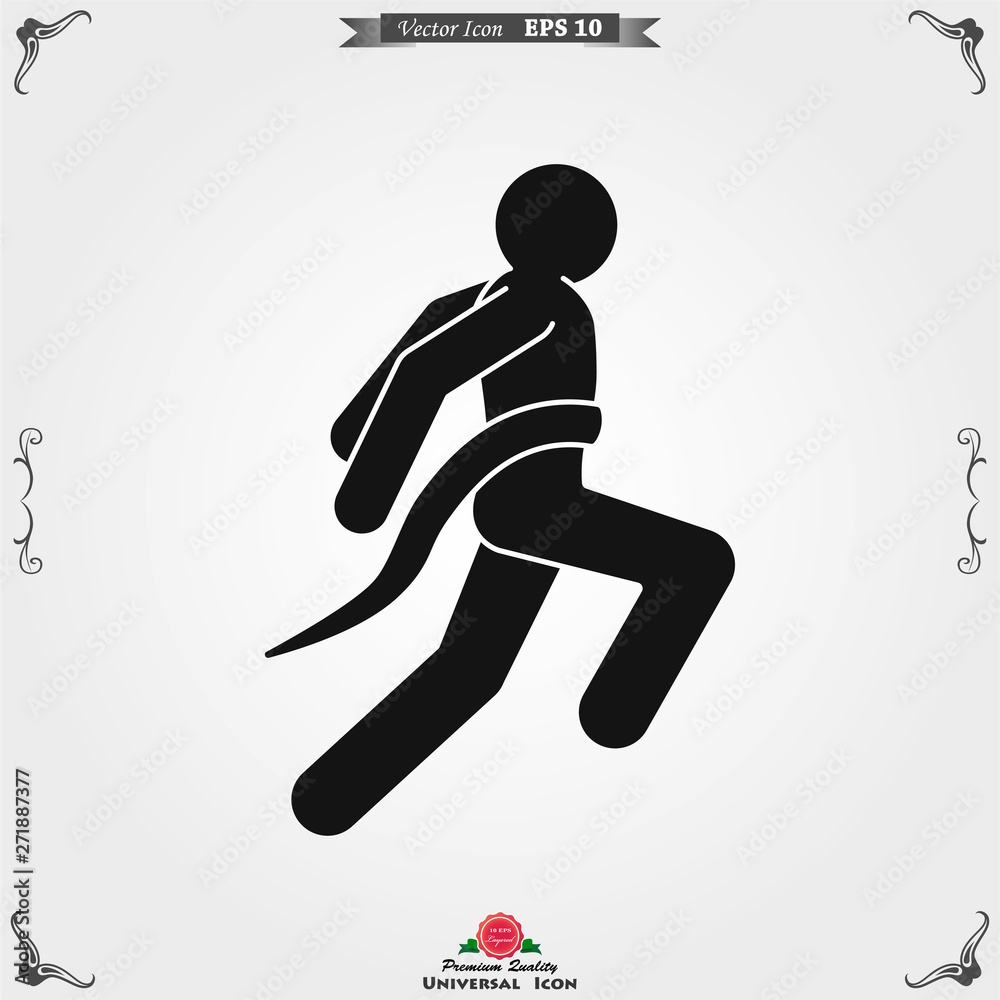 Athlete icon isolated on background vector illustration Athlete icon isolated on background vector illustration