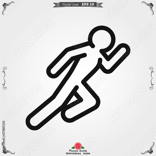 Athlete icon isolated on background vector illustration