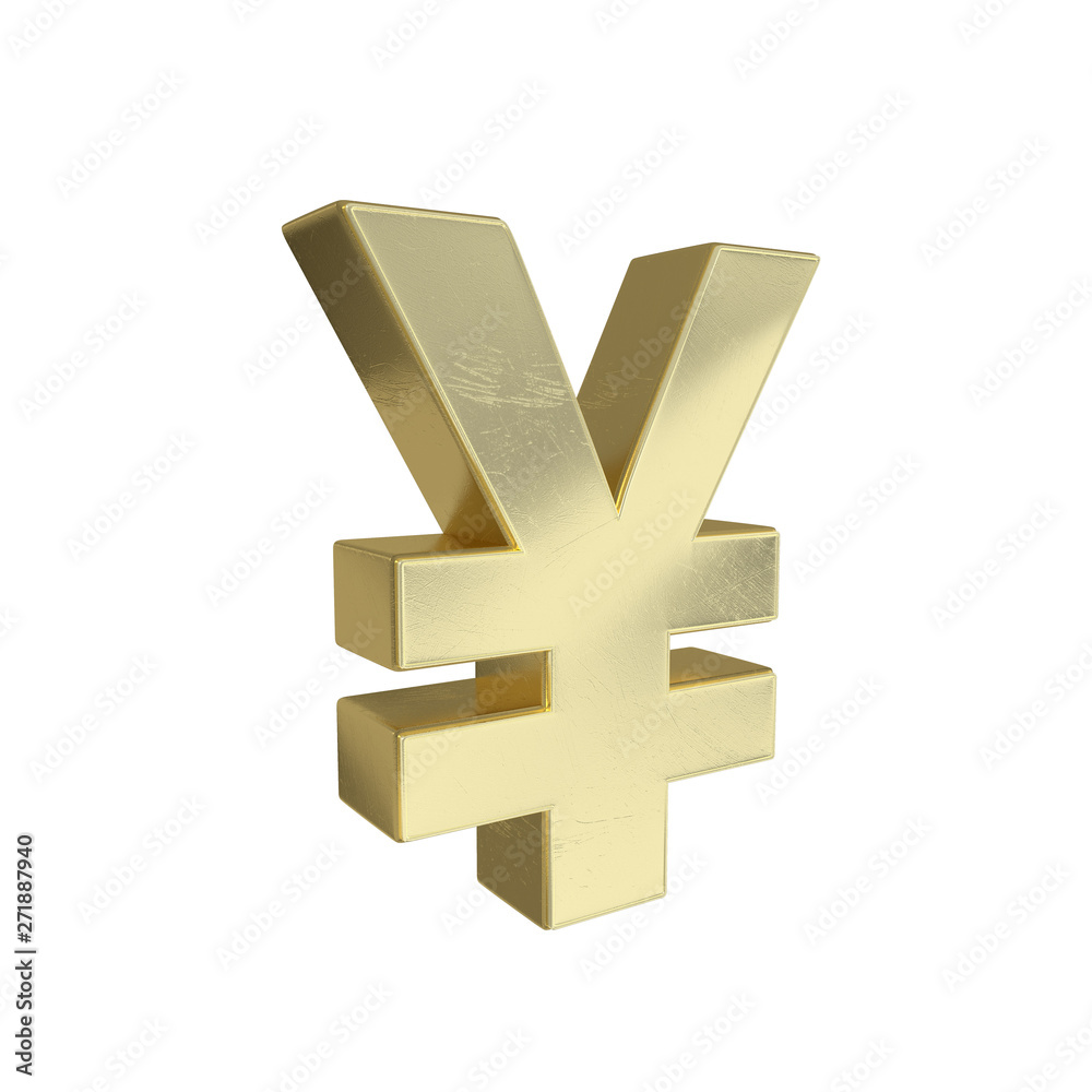 Obraz premium Gold symbol isolated on white background