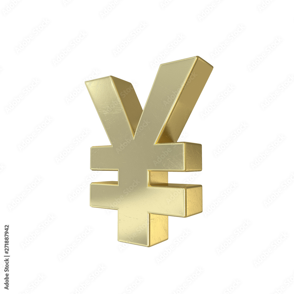 Obraz premium Gold symbol isolated on white background