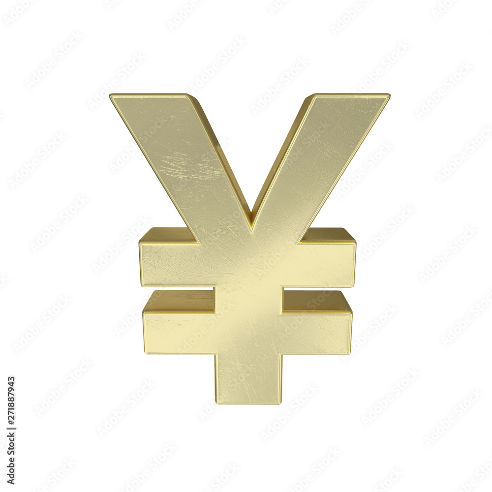 Fototapeta premium Gold symbol isolated on white background