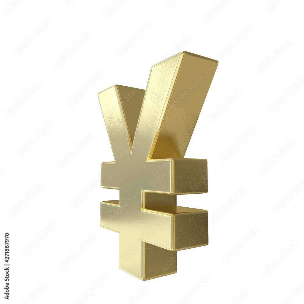 Fototapeta premium Gold symbol isolated on white background