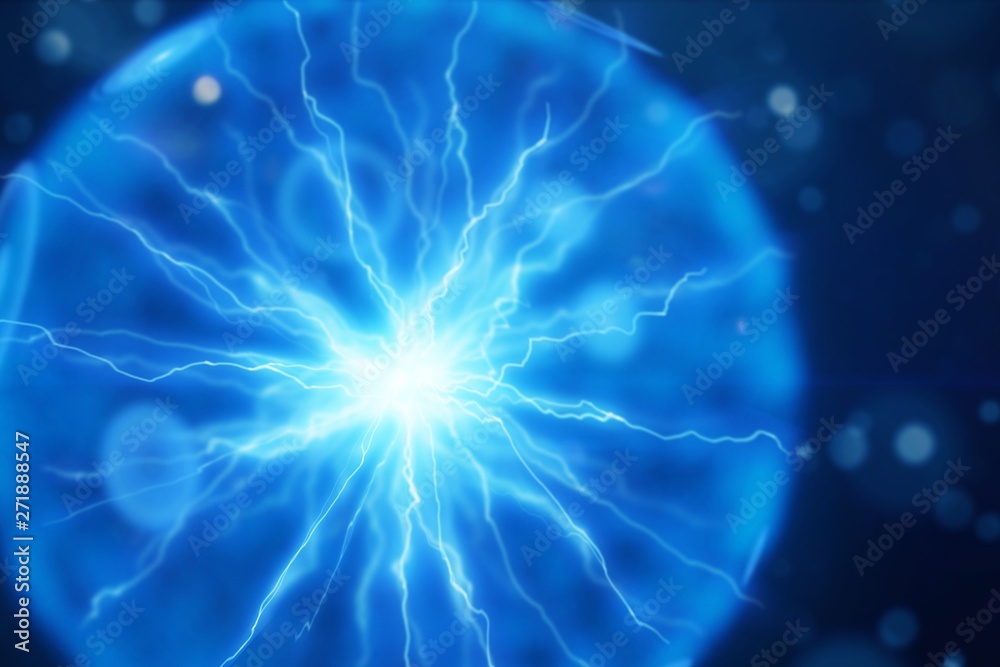 Obraz premium Electric power lighting sphere