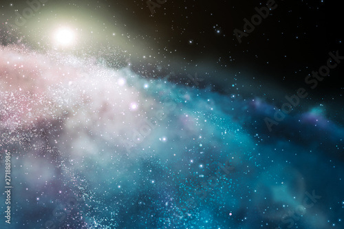 Fototapeta Naklejka Na Ścianę i Meble -  Cosmic universe star cloud and galaxy