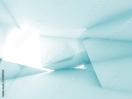 Empty white minimal interior 3d