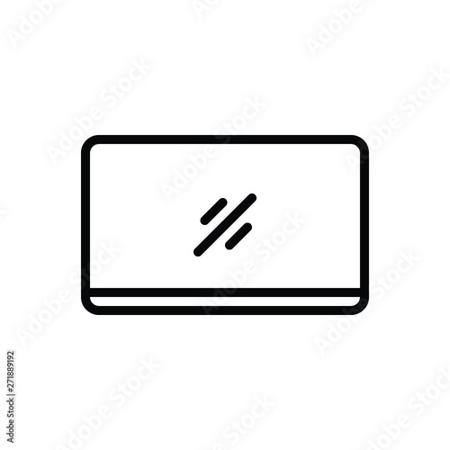 Black line icon for screen display