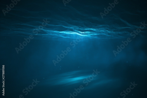 Fotografia Underwater scene with light