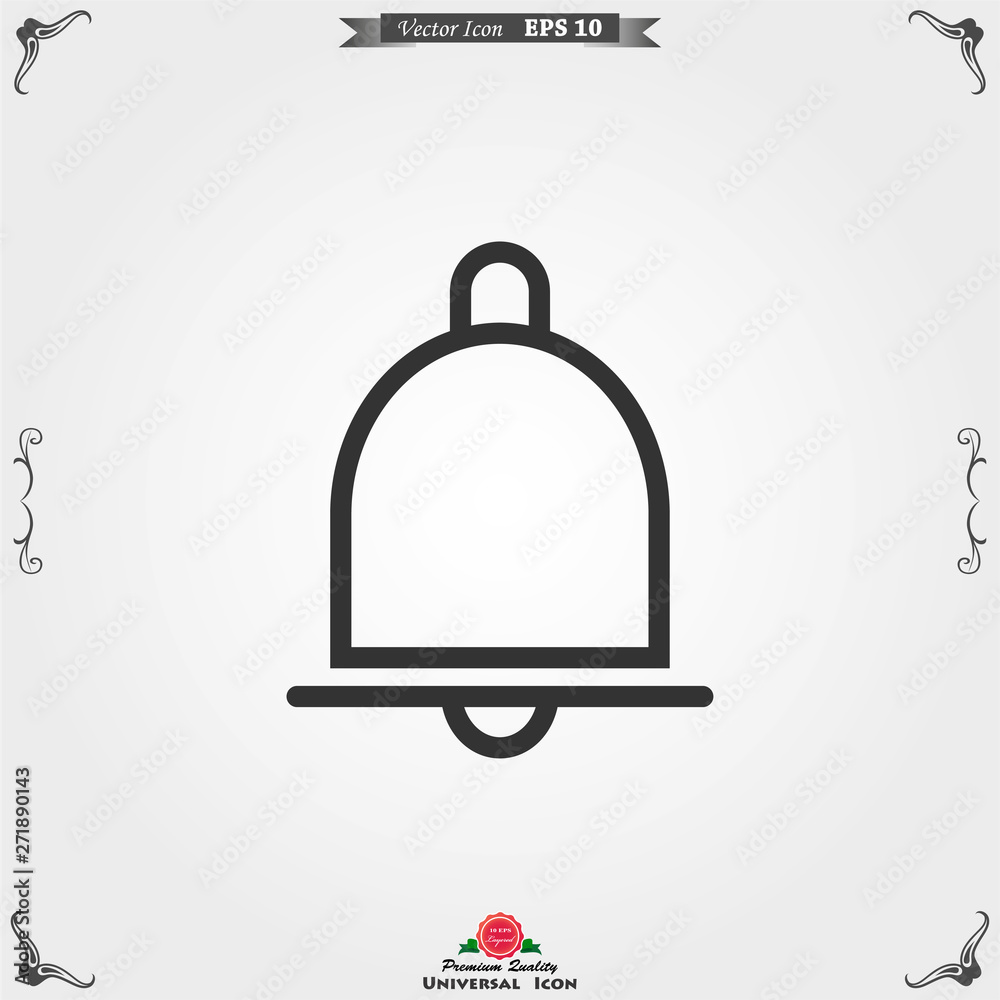 Bell Icon vector in trendy flat style isolated on background. Bell Icon vector in trendy flat style isolated on background.