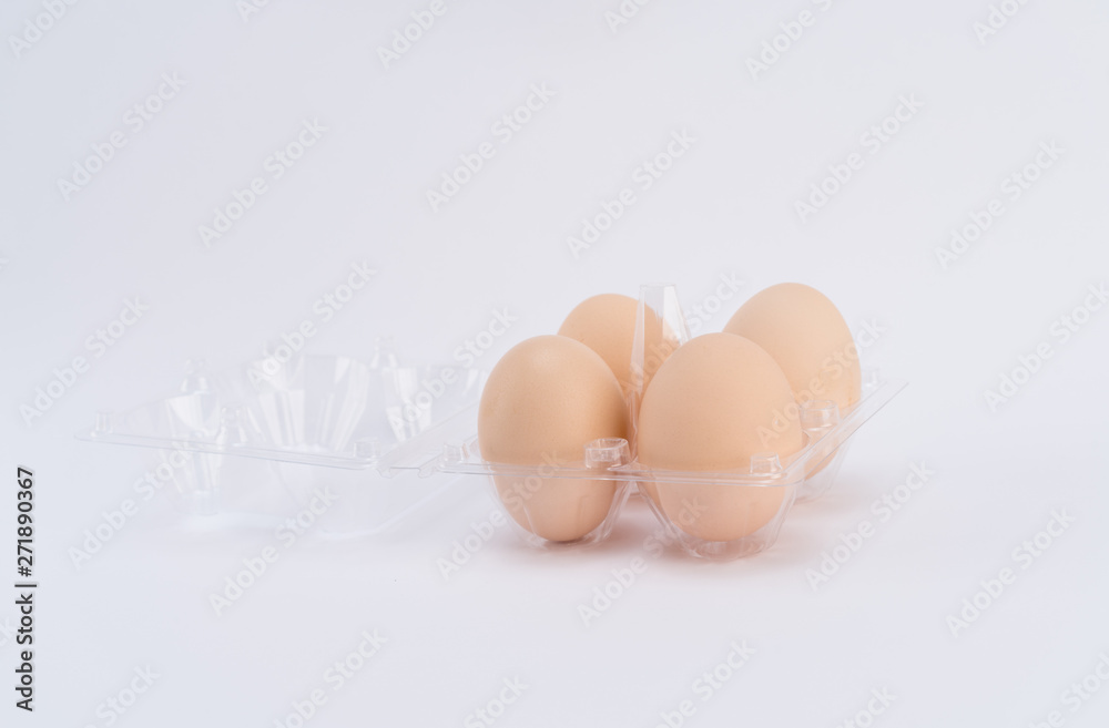 eggs in a carton transparent package