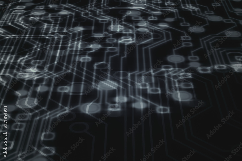 Circuit with points and lines. Circuit with points and lines.