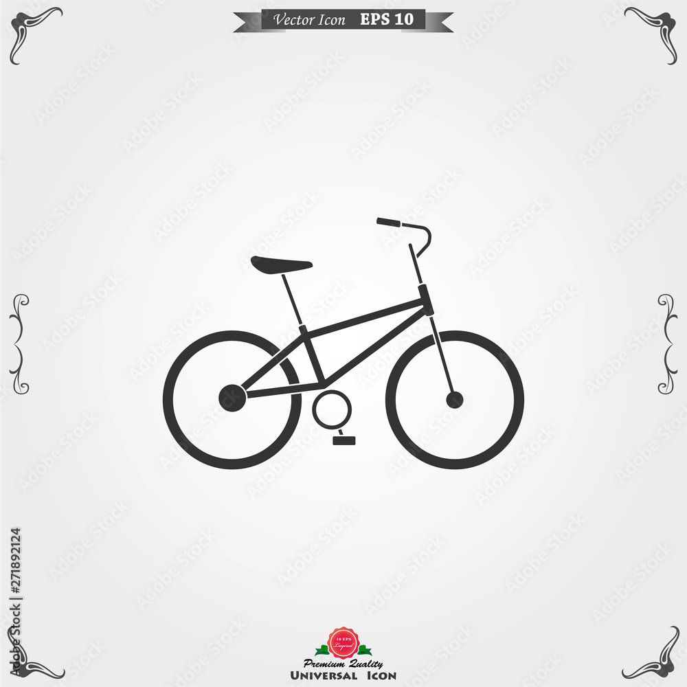 Bicycle icon. Vector element illustration on background. Bicycle icon. Vector element illustration on background.