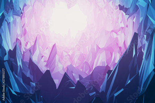 Gems and crystals mountain