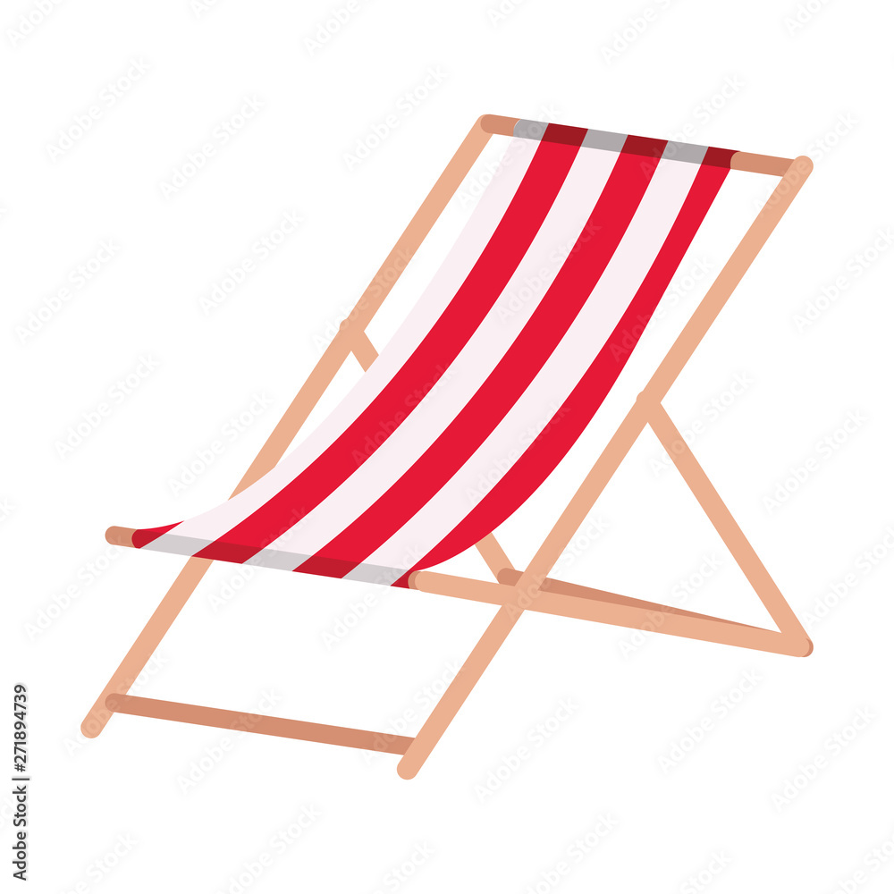 chair beach summer isolated icon