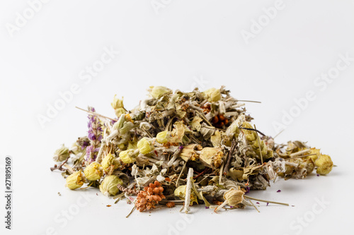 Invigorating Green Tea pineapple pieces, rosehip, slices of apple, cherry, strawberry, marigold petals and roses