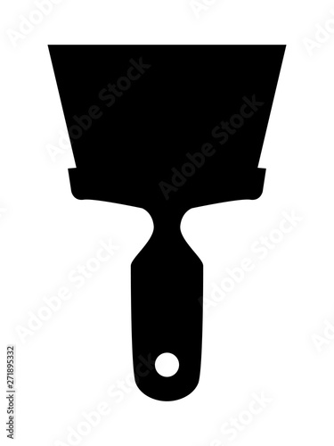 silhouette of construction spatula