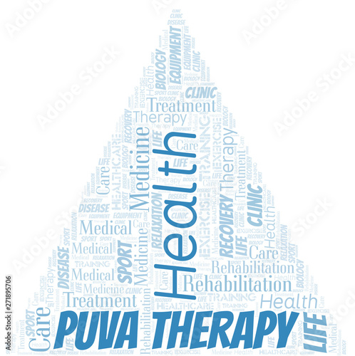 Puva Therapy word cloud. Wordcloud made with text only.