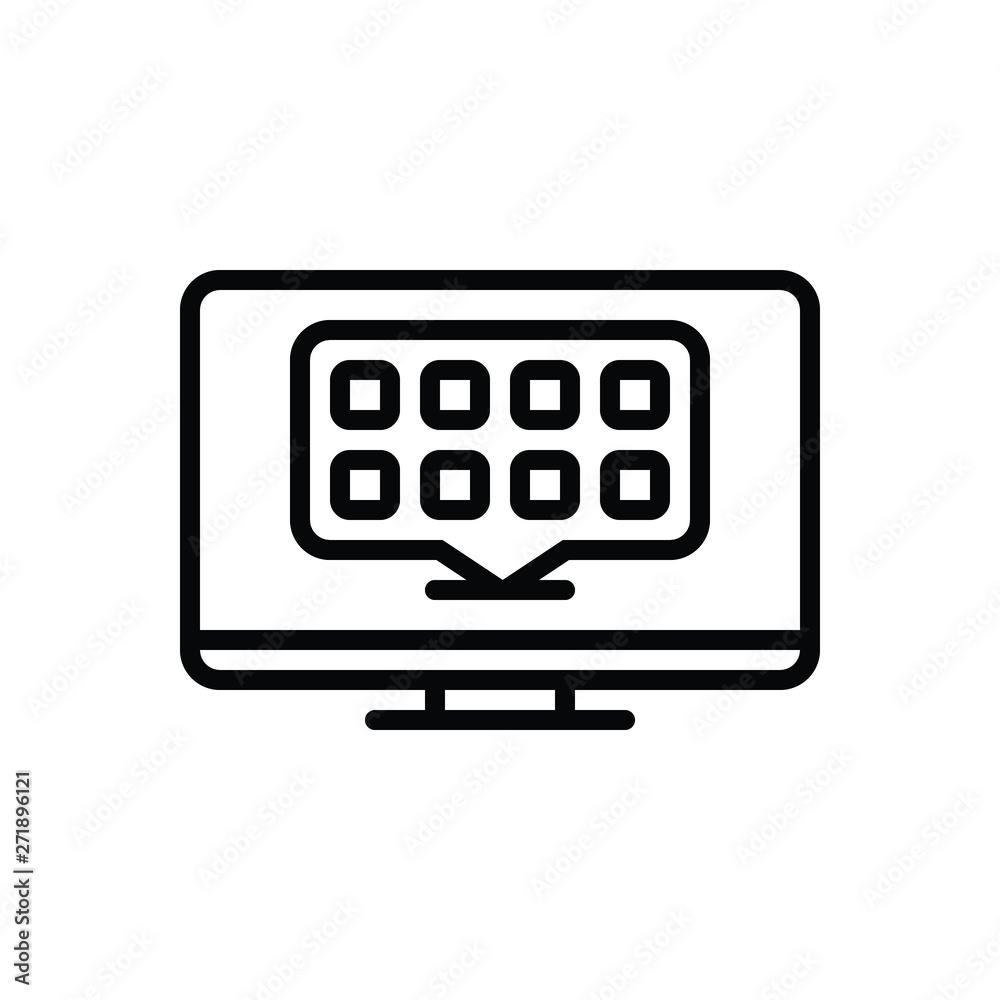 Black line icon for social media Black line icon for social media