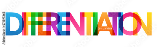 DIFFERENTIATION rainbow vector typography concept banner