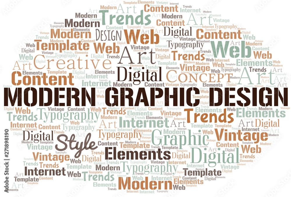 Modern Graphic Design word cloud. Wordcloud made with text only. Modern Graphic Design word cloud. Wordcloud made with text only.