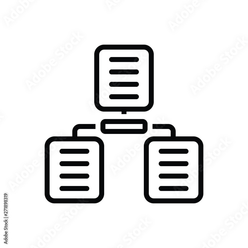 Black line icon for sharing archives