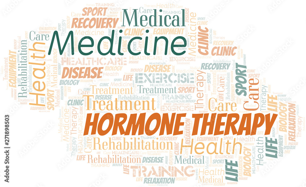 Fototapeta premium Hormone Therapy word cloud. Wordcloud made with text only.
