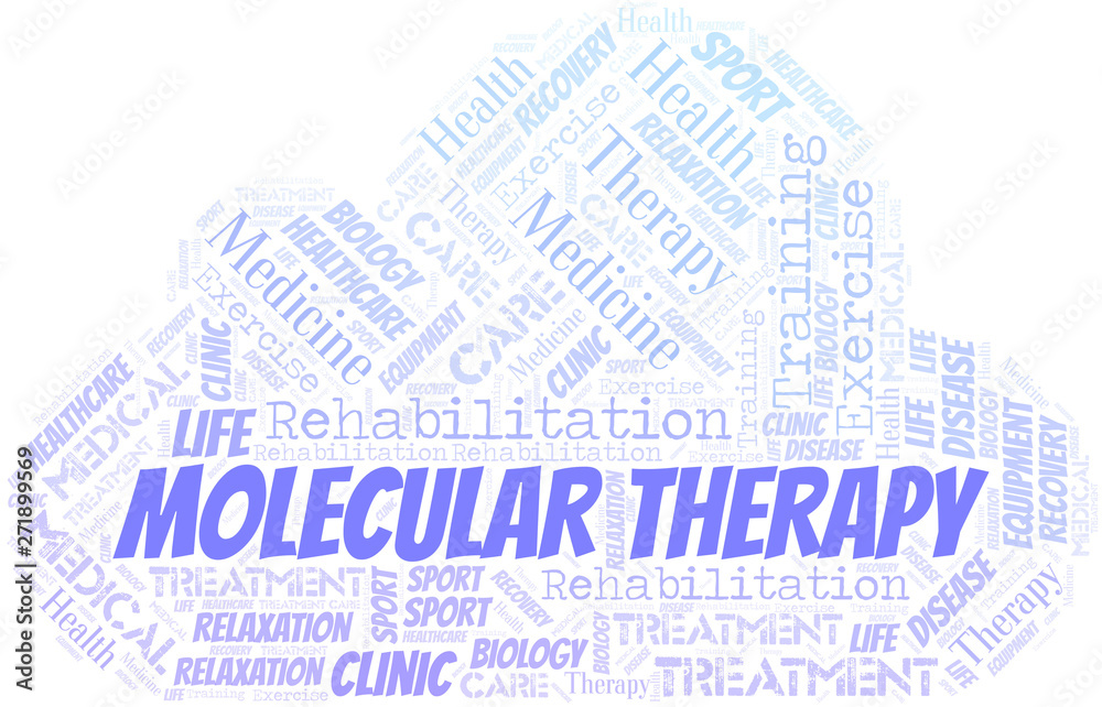 Obraz premium Molecular Therapy word cloud. Wordcloud made with text only.