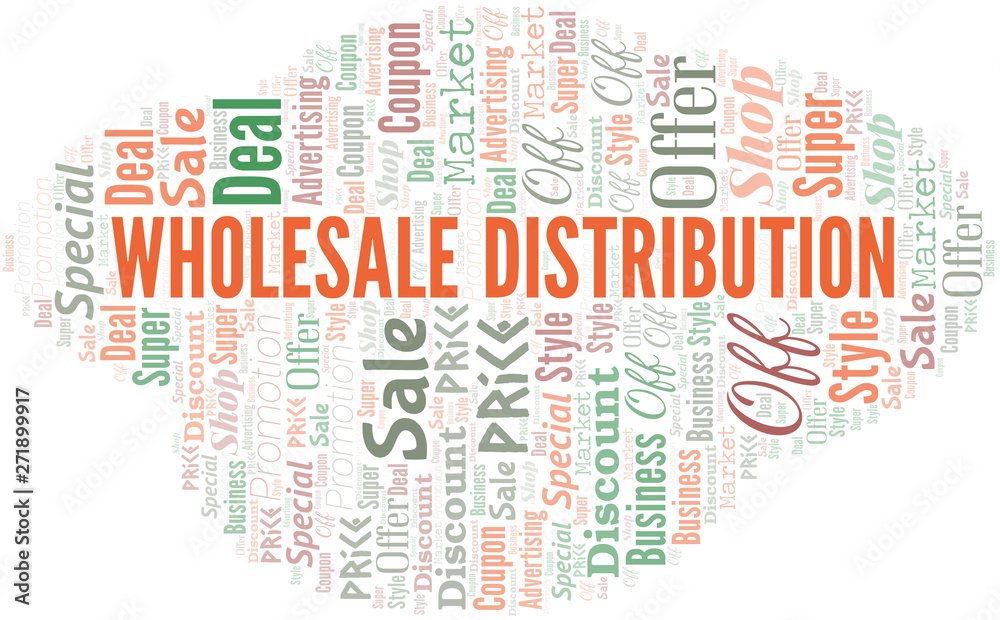 Obraz premium Wholesale Distribution Word Cloud. Wordcloud Made With Text.
