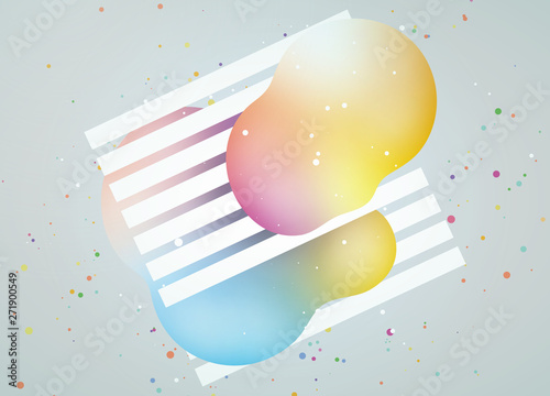 立体的なイラスト　グラデーション　イメージ
