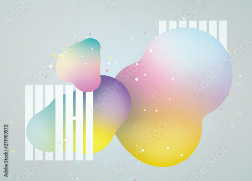 立体的なイラスト　グラデーション　イメージ