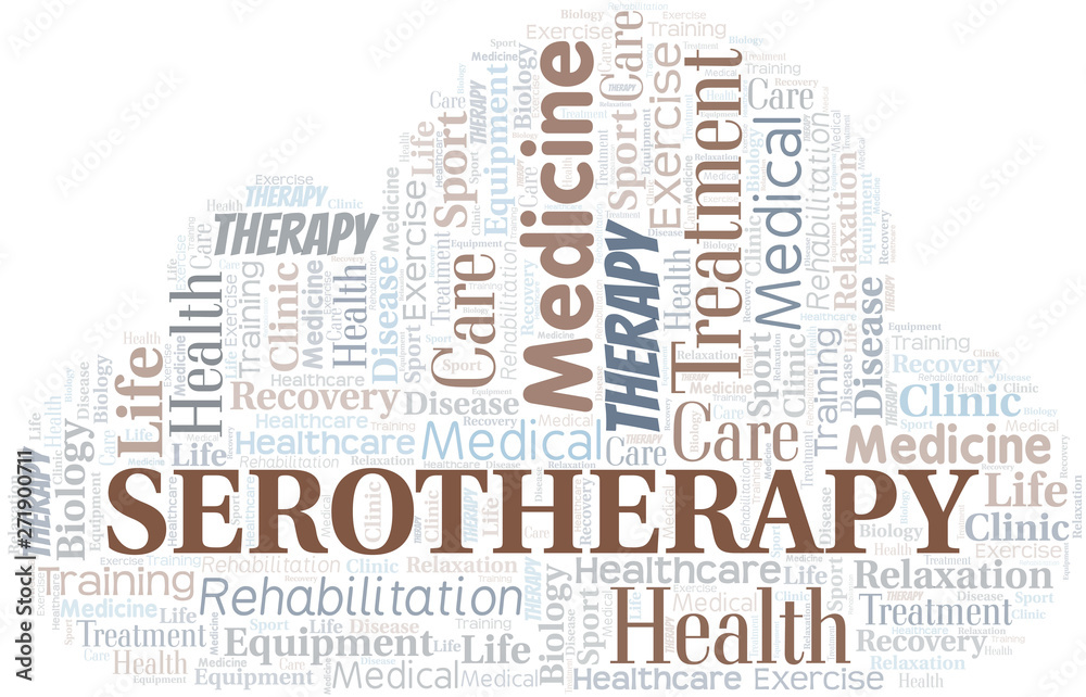 Obraz premium Serotherapy word cloud. Wordcloud made with text only.