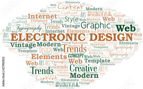 Electronic Design word cloud. Wordcloud made with text only.