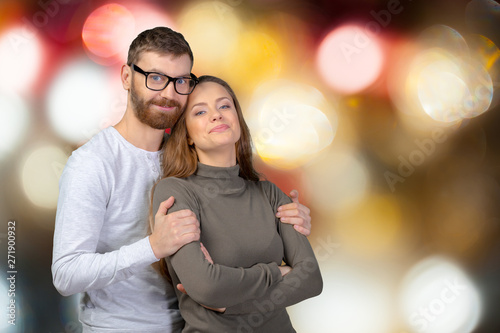 Cheerful young couple standing