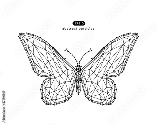 Vector abstract illustration of butterfly. You can easily change color.