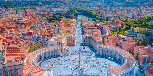 Saint Peter's Square in Vatican - Rome, Italy 