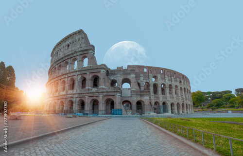 Colosseum in Rome. Colosseum is the most landmark in Rome