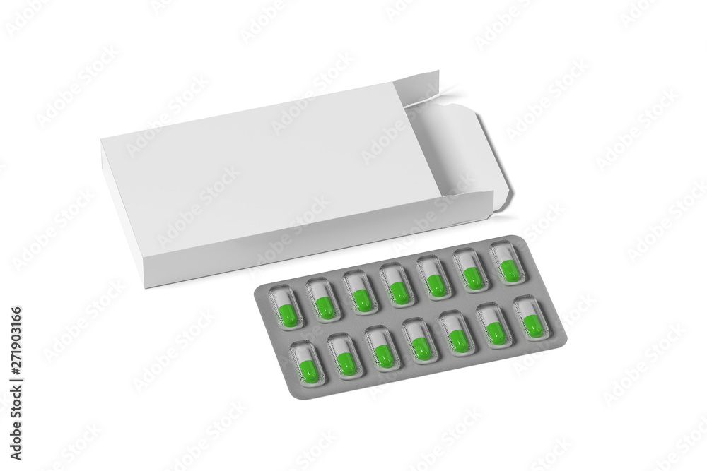 Pharmaceutical Packaging Mockup - 3d rendering Pharmaceutical Packaging Mockup - 3d rendering