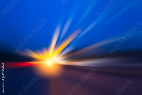 blur future concept zoom fast speed highway road moving abstract for background