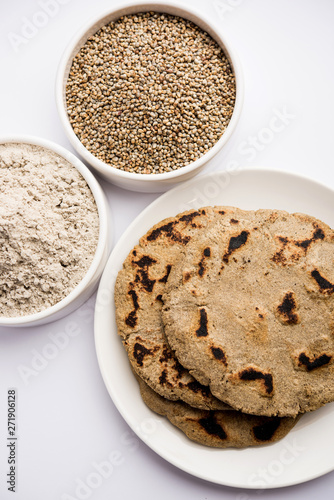 bajra / sorghum ki roti or pearl millet flat bread