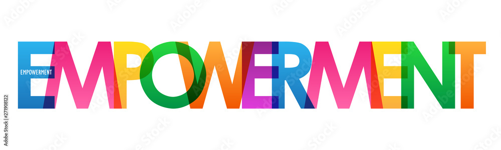 © Web Buttons Inc - EMPOWERMENT rainbow vector typography concept banner