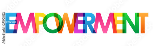 EMPOWERMENT rainbow vector typography concept banner
